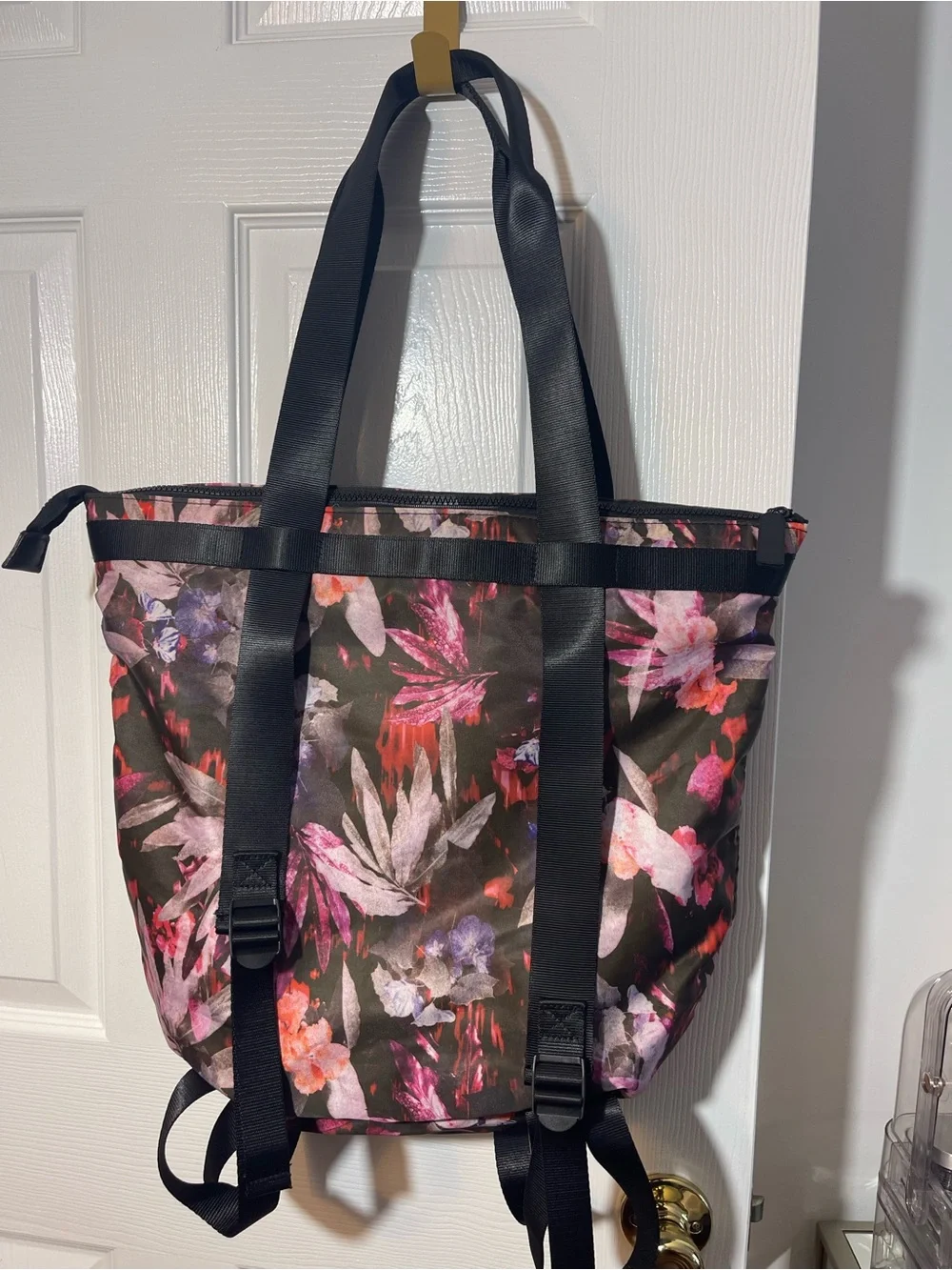 Danskin Pink and Black Floral Tote